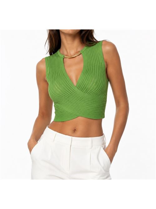 Top in maglia con dettaglio gioiello ELISABETTA FRANCHI | TK76S61E2.EV3